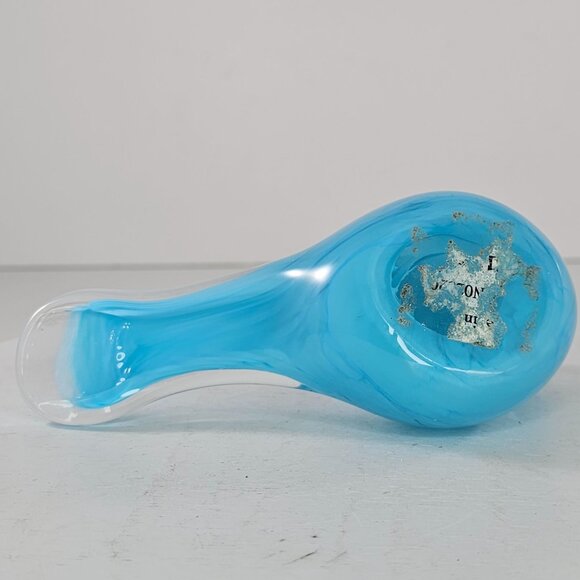 Blue Art Glass Bird Figurine Decorative Accent - Picture 7 of 8